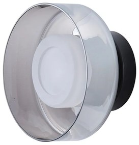 Aplică LED/8W/230V 3000K negru/fumuriu