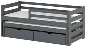 Pat pentru copii 90 cm Simo (grafit) (cu somieră). 615022