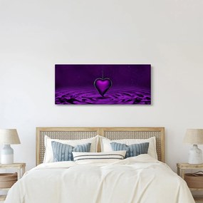 Tablou ci inima violetă (120x50 cm)
