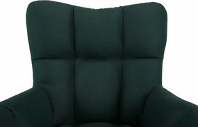 Scaun de design, ţesătură verde, KOMODO