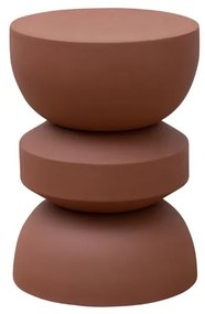 Masuta laterala, din metal, terracota Forms