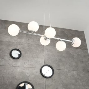 Brilagi - Lustră suspendată pe cablu MALONY, 6 x E14, max. 20W, 230V, crom lucios