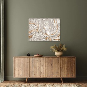Tablou pe sticlă - Imagine a zeiței într-un fundal ornamental (70x50 cm)