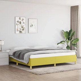 Cadru de pat, verde, 200x200 cm, material textil Verde, 35 cm, 200 x 200 cm
