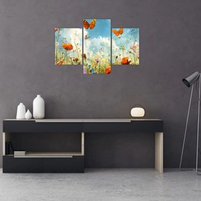 Tablou - Fluturi pe pajiștea de vară (90x60 cm)