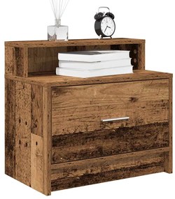 vidaXL Noptiera cu sertar lemn vechi 51x31x47 cm