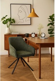 Scaun de sufragerie verde tapițat Lunio – Bonami Essentials