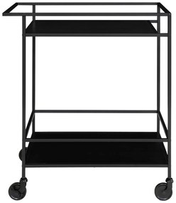 Cărucior de bar cu structură din oțel House Nordic Vita, negru