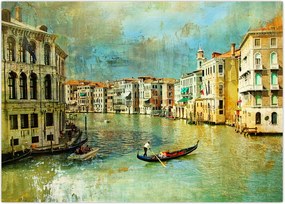 Tablou - Canalul de la Veneția și gondole (70x50 cm)