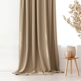 Goldea draperie decorativă rongo - maro 280x145 cm