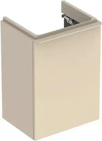 Dulap baza pentru lavoar suspendat Geberit Smyle Square gri nisip 1 usa opritor stanga 45 cm