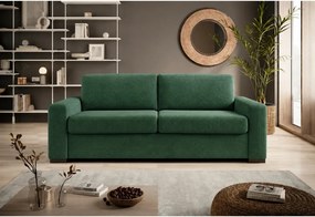 Canapea extensibila VANILLA 160, stofa catifelata verde - Cloud 39, Ga