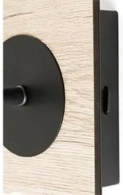 Aplica minimalista cu reader LED design nordic MOOD lemn/negru
