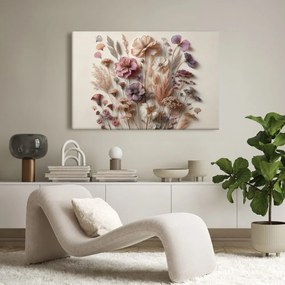 Tablou flori vintage pe fundal deschis