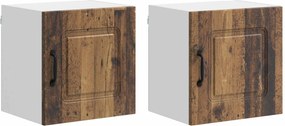 vidaXL Dulap de bucătărie Kalmar 2 pcs Lemn vechi 40 x 31 x 40 cm