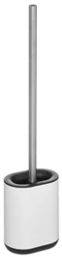Perie WC Siliflex White, inox, 11 x 53 cm