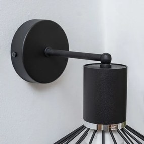 Aplica de perete SOLANO 1xE27/15W/230V negru/crom lucios