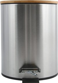 Coș de gunoi argintiu mat cu pedală din oțel 3 l Adonis – Spirella