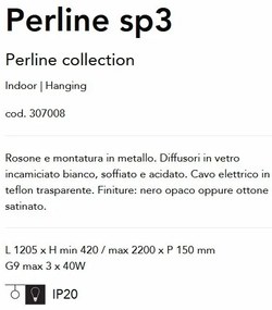 Lustra / Pendul design modern Perline sp3 negru