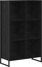 vidaXL Dulap pentru cărți Stejar Negru 99.5 x 30 x 108.5 cm