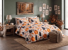 Lenjerie de pat din microfibra CATS AND PUMPKINS colorate Dimensiune lenjerie de pat: 70 x 90 cm | 140 x 200 cm