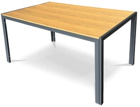 Autronic Masă de grădină, metal, polywood, maro, AZT-S1215 OAK