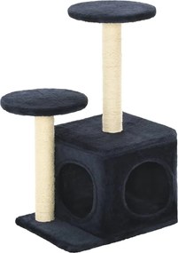 vidaXL Ansamblu pisici, stâlpi din funie sisal, 60 cm, bleumarin