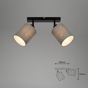 Spot de perete Briloner 2078-024 SPOTLIGHT 2xE27/25W/230V gri/negru