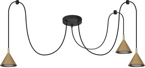 Brilagi - Candelabru suspendat pe cablu CONE TRIPLE SPIDER 3xGX53/15W/230V auriu