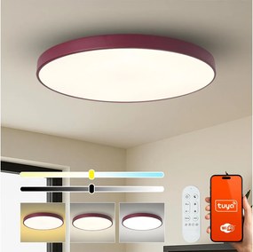 Brilagi-LED Corp de iluminat reglabil pentru piscină SMART LED 128W 230V 100 cm Wi‑Fi Tuya + telecomandă burgund
