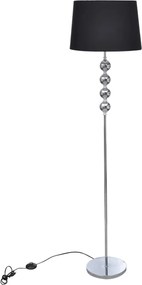 vidaXL Lampă de podea abajur suport înalt, 4 bile decorative, negru