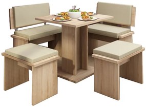 Set masă scaune pentru sufragerie Benito 3 mic (pentru 4 persoane). 746145
