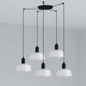Lustra suspendata design modern TATAWIN S 5L alb