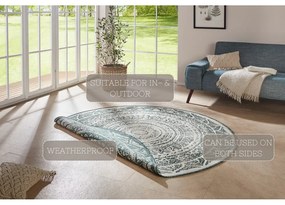 Covor adecvat pentru exterior NORTHRUGS Siruma, ø 200 cm, verde-crem