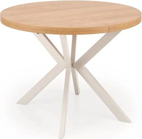 Masa extensibila PERONI, stejar/casmir, PAL laminat/otel, 100/250x100x