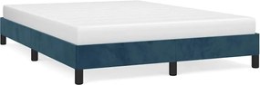 vidaXL Cadru de pat fără saltea, albastru închis, 140x190 cm, catifea