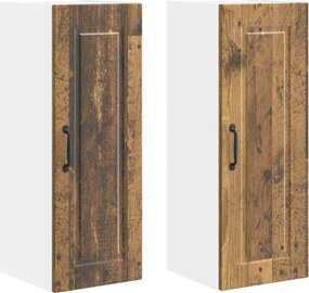 vidaXL Dulap de bucătărie cu raft 2 pcs Lemn vechi 30 x 31 x 80 cm