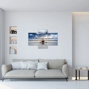 Tablou cu aeroplan cu motor (90x60 cm)