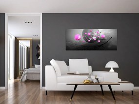Tabloul cu bile roz (120x50 cm)