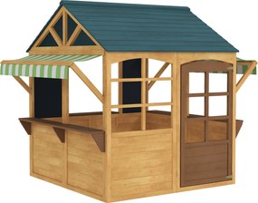 AIYAPLAY Casă pliantă lemn, 3-8 ani. | Aosom Romania