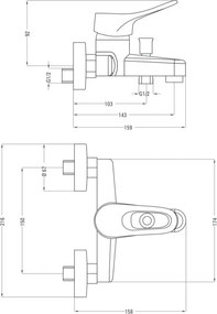 Robinet cada din seria Vero BOW_010M