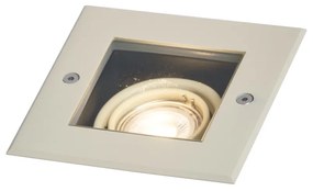 Spot modern de sol bej GU10 50mm rotativ și înclinabil IP65 - Oneon