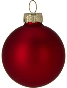 Set de 16 ornamente de Crăciun Crystal Harmony,roșu, diametru 5 cm, sticlă