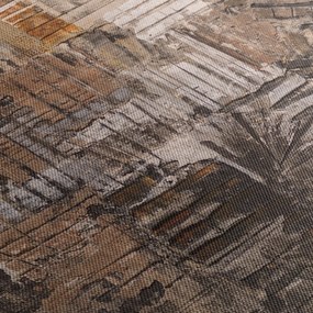 Tablou - Abstract, nuanțe maro (120x50 cm)