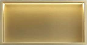 RAFT BAIE INCASTRAT PERETE LED 30x60 brush gold