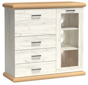 Vitrină Kenny 08 (craft Alb + craft auriu). 1057833