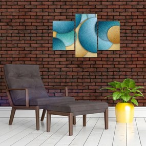 Tablou cu abstracție cercuri (90x60 cm)