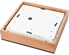 Plafonieră OAK SQUARE 4xE27/15W/230V 39x39 cm stejar/negru