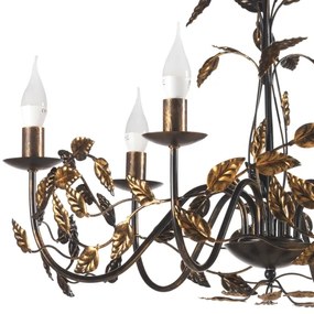 Lustră pe lanț ONLI COLLANA 6xE14/6W/230V bronz/auriu