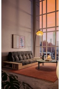 Măsuță de cafea neagră rotundă din lemn masiv de pin ø 60 cm Sticks – Karup Design